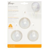 Kenney Home Suction Cup Hooks, 3 count