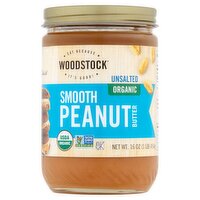 Woodstock Unsalted Organic Smooth Peanut Butter, 16 oz