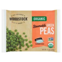 Woodstock Organic Steamable Green Peas, 12 oz