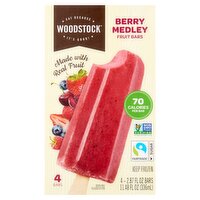 Woodstock Berry Medley Fruit Bars, 2.87 fl oz, 4 count