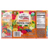 Lakewood Littles Organic Tropical Punch Juice, 6.75 oz, 8 count