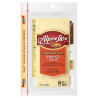 Alpine Lace® Sliced 25% Reduced Fat Swiss Cheese, 8 oz