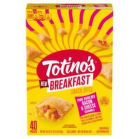 Totino's Pork Shoulder Bacon & Cheese Scramble Breakfast Snack Bites, 40 count, 19.5 oz