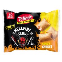 Totino's Pizza Rolls Hellfire Club Spicy Cheese Pizza Snacks, 50 count, 24.46 oz, 24.46 Ounce