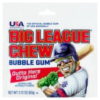 Big League Chew Outta Here Original Bubble Gum, 2.12 oz