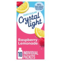 Crystal Light Raspberry Lemonade Drink Mix, 0.08 oz, 10 count