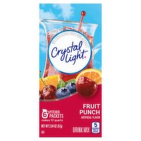 Crystal Light Fruit Punch Drink Mix, 6 count, 2.04 oz