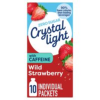 Crystal Light Wild Strawberry Drink Mix, 0.11 oz, 10 count