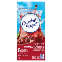 Crystal Light Cherry Pomegranate Naturally Flavored Powdered Drink Mix, 5 ct Pitcher Packets