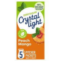Crystal Light Peach Mango Green Tea Drink Mix, 5 count, 1.85 oz