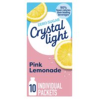 Crystal Light Pink Lemonade Drink Mix, 0.13 oz, 10 count