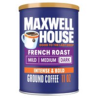 Maxwell House Dark French Roast Ground Coffee, 11 oz