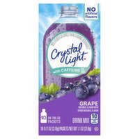 Crystal Light Grape Drink Mix with Caffeine, 0.11 oz, 10 count