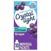 Crystal Light Grape Drink Mix with Caffeine, 0.11 oz, 10 count