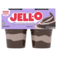 Jell-O Chocolate Vanilla Swirls Pudding Snacks, 2 count, 15.5 oz, 15.5 Ounce