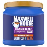 Maxwell House Dark French Roast Ground Coffee, 25.6 oz