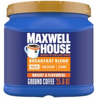 Maxwell House Mild Breakfast Blend Ground Coffee, 25.6 oz