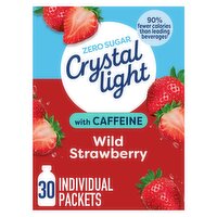 Crystal Light Wild Strawberry Drink Mix, 0.11 oz, 30 count