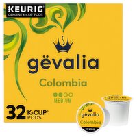 Gevalia Colombia Medium 100% Arabica Coffee K-Cup Pods, 32 ct Box