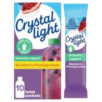 Crystal Light Blueberry Pomegranate Immunity Support Drink Mix, 0.07 oz, 10 count