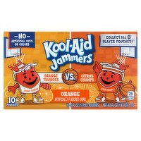 Kool-Aid Jammers Orange Thunder Vs. Citrus Champs Flavored Drink, 6 fl oz, 10 count