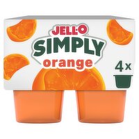 Jell-O Simply Orange Gelatin Snacks, 4 count, 13.5 oz