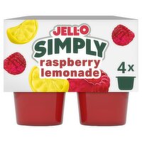 Jell-O Simply Raspberry Lemonade Gelatin Snacks, 4 count, 13.5 oz