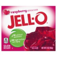 Jell-O Raspberry Gelatin Dessert, 3 oz, 3 Ounce