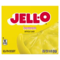 Jell-O Lemon Gelatin Dessert, 3 oz, 3 Ounce