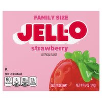 Jell-O Strawberry Gelatin Dessert Family Size, 6 oz
