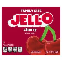 Jell-O Cherry Gelatin Dessert Family Size, 6 oz