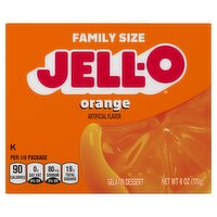 Jell-O Orange Gelatin Dessert Family Size, 6 oz