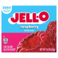 Jell-O Zero Sugar Raspberry Low Calorie Gelatin Dessert, 0.3 oz