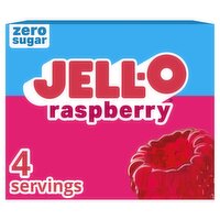 Jell-O Zero Sugar Raspberry Low Calorie Gelatin Dessert, 0.3 oz