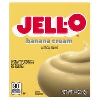 Jell-O Banana Cream Instant Pudding & Pie Filling, 3.4 oz, 3.4 Ounce