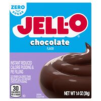 Jell-O Zero Sugar Chocolate Flavor Instant Reduced Calorie Pudding & Pie Filling, 1.4 oz, 1.4 Ounce