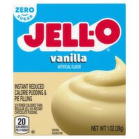 Jell-O Zero Sugar Vanilla Instant Reduced Calorie Pudding & Pie Filling, 1 oz, 1 Ounce