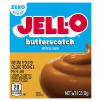 Jell-O Zero Sugar Butterscotch Instant Reduced Calorie Pudding & Pie Filling, 1 oz