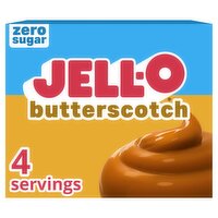 Jell-O Zero Sugar Butterscotch Instant Reduced Calorie Pudding & Pie Filling, 1 oz