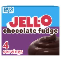 Jell-O Zero Sugar Chocolate Fudge Instant Reduced Calorie Pudding & Pie Filling, 1.4 oz