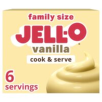 Jell-O Vanilla Cook & Serve Pudding & Pie Filling Family Size, 4.6 oz