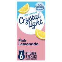 Crystal Light Pink Lemonade Drink Mix, 6 count, 2.9 oz
