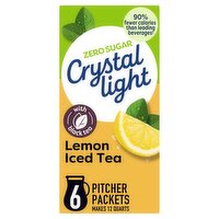 Crystal Light Lemon Iced Tea Drink Mix, 6 count, 1.4 oz