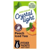 Crystal Light Peach Iced Tea Drink Mix, 6 count, 1.5 oz