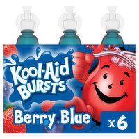 Kool-Aid Bursts Berry Blue Soft Drink, 6.75 fl oz, 6 count