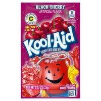 Kool-Aid Black Cherry Unsweetened Drink Mix, 0.13 oz, 3.6 Gram