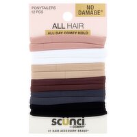 Conair Scünci No Damage Ponytailers, 12 count
