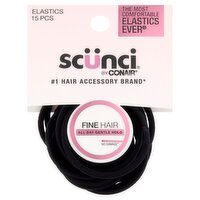 Conair Scünci No Damage Elastics, 15 count