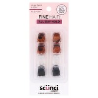 Conair Scünci No-Slip Grip Claw Clips, 8 count