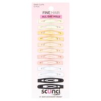 Conair Scünci Snap Clips, 12 count